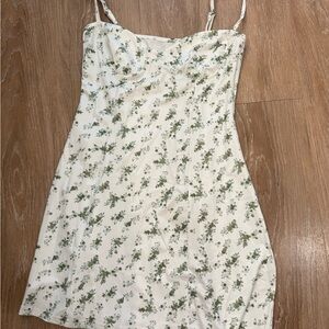Amazon Green and White Floral Mini Dress